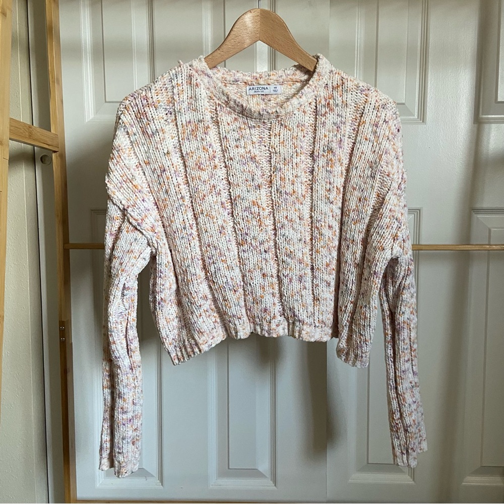 Arizona Jean Company Cream Speckled Sweater